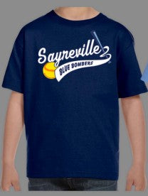 Adult & Youth Cotton/Poly Blend T-Shirt - NAVY BLUE