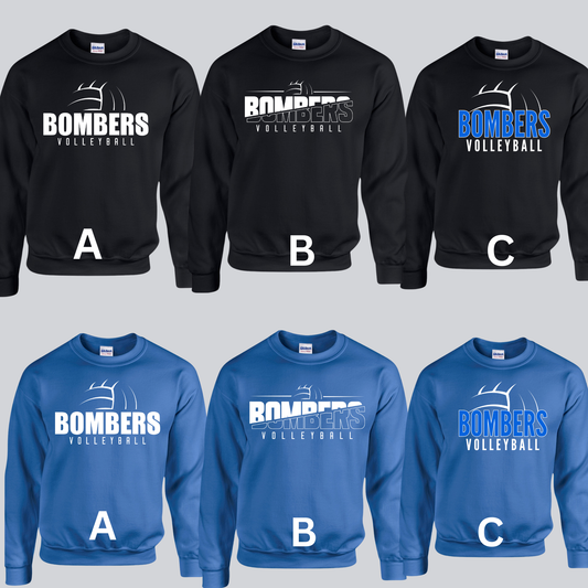Volleyball 002- Soft style - Fleece Crew Neck Sweatshirt
