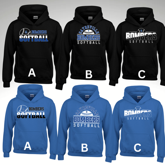 Softball 007 -Gildan Ultra Soft - Heavy Blend - Fleece Hooded Sweatshirt