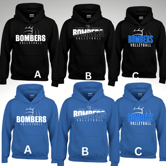 Volleyball 004 -Fleece Hooded Sweatshirt