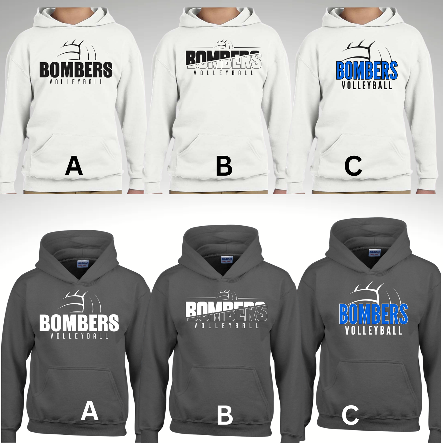 Volleyball 004 -Fleece Hooded Sweatshirt