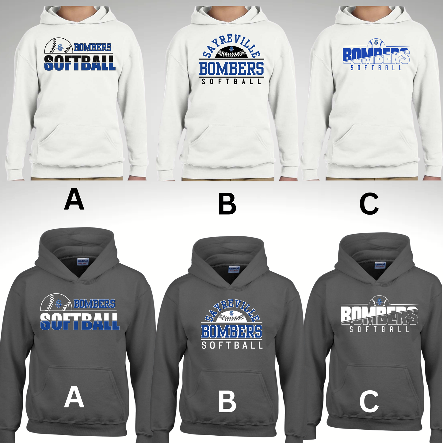 Softball 007 -Gildan Ultra Soft - Heavy Blend - Fleece Hooded Sweatshirt