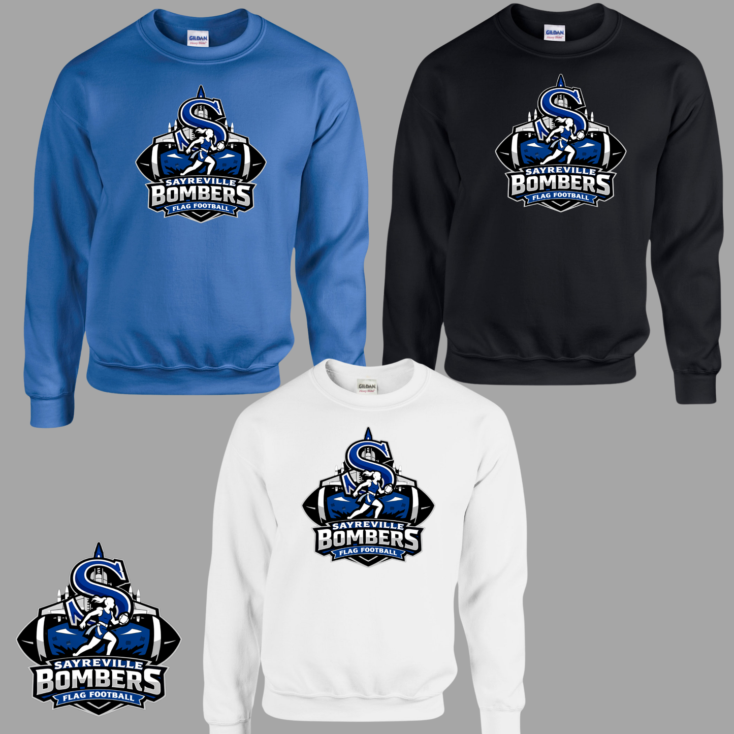 Flag - Crew Neck Sweatshirt - Bombers Flag Football (Player)