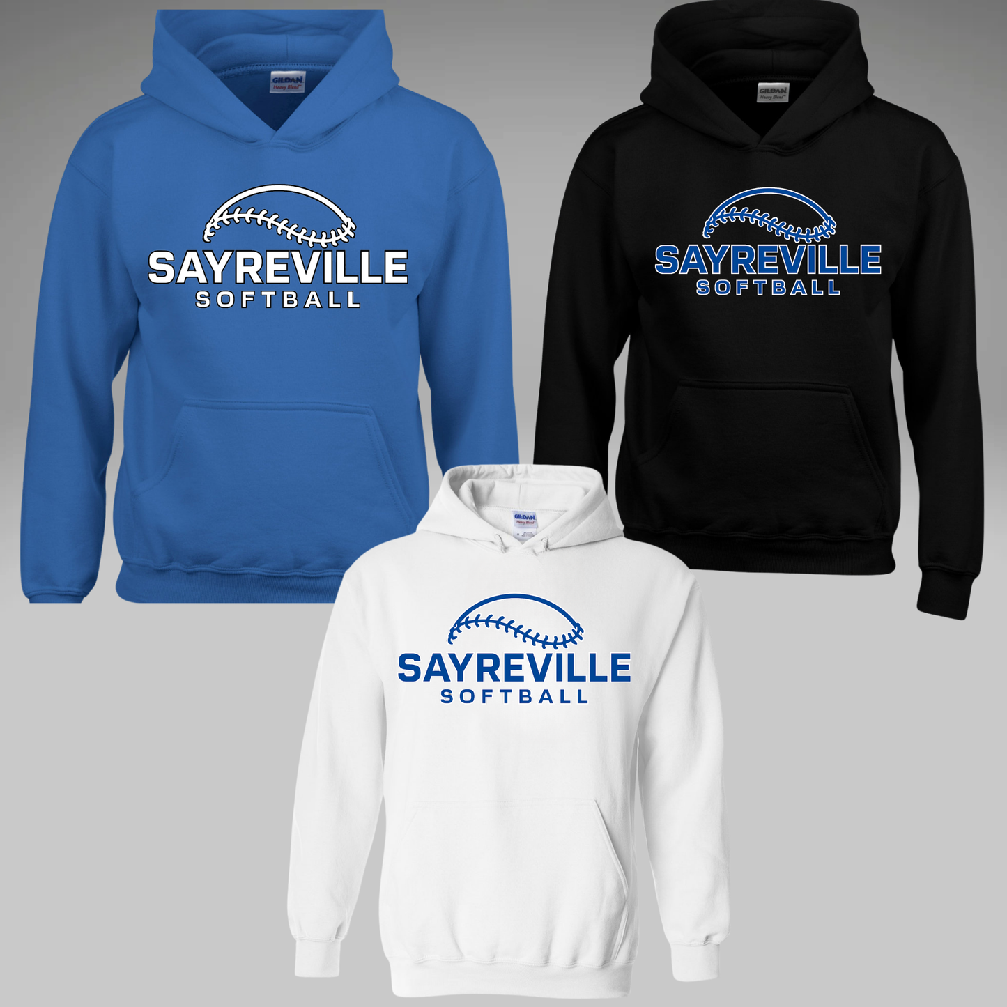 Softball 005 -Sayreville Softball - Heavy Blend - Fleece Hooded Sweatshirt