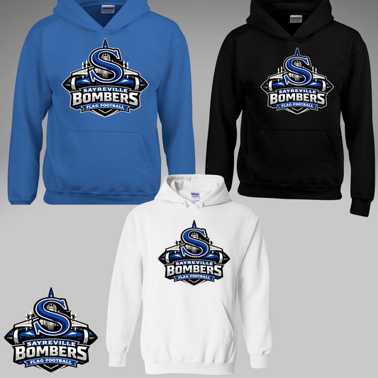 Flag - Unisex Hooded Sweatshirt - Bombers Flag Football