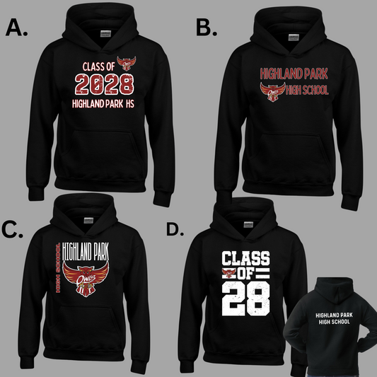 HPHS 010 Hooded Sweatshirt - Fleece/Cotton/Poly Blend Unisex - BLACK