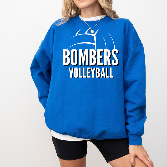 Volleyball 023 -BOMBERS Volleyball- Fleece Crewneck Sweatshirt