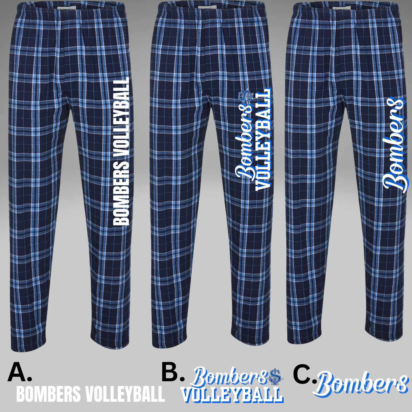 Volleyball 005- Box craft Flannel PJ Pants with Pockets