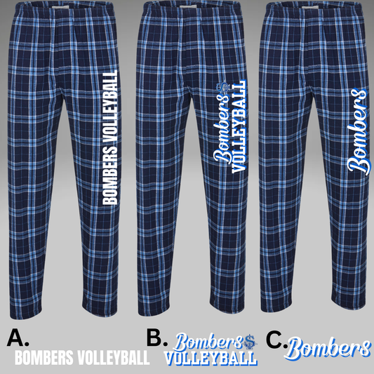 Volleyball 005- Box craft Flannel PJ Pants with Pockets