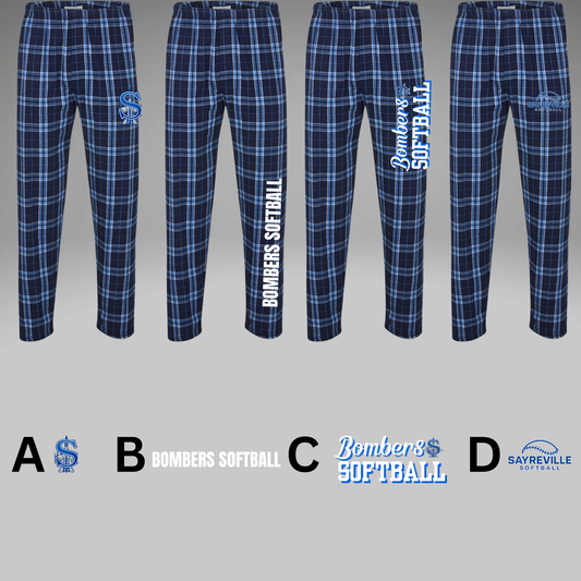 Softball 007- Box craft Flannel PJ Pants with Pockets