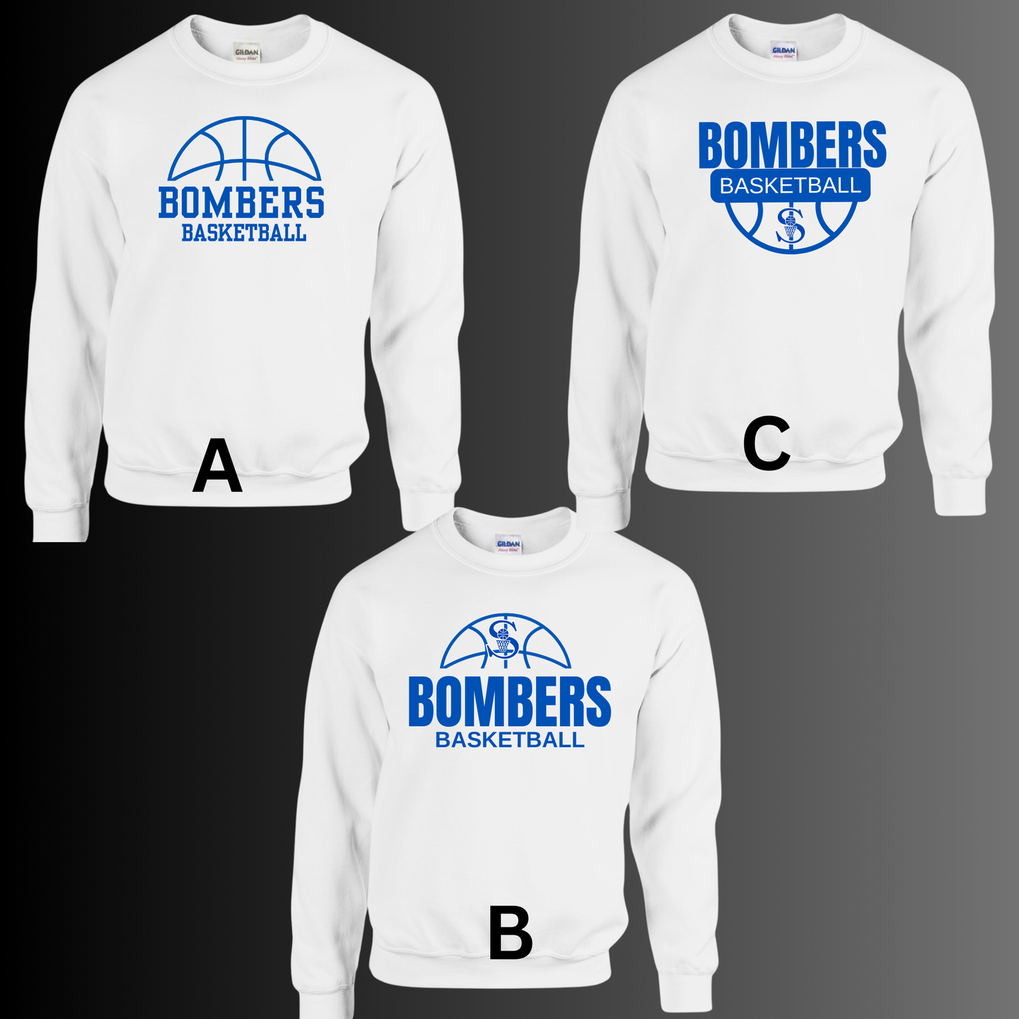 BGB 002 - Sayreville Girls Basketball -CREW neck Sweatshirt