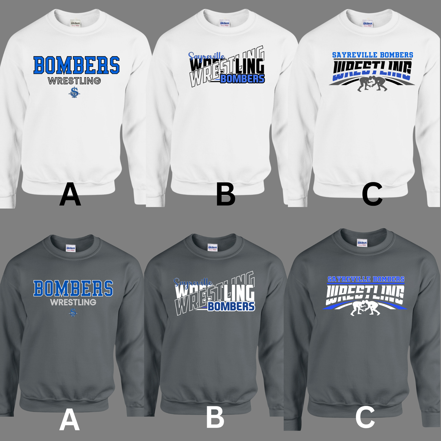 Wrestling 002 - Sayreville HS Wrestling -CREW neck Sweatshirt