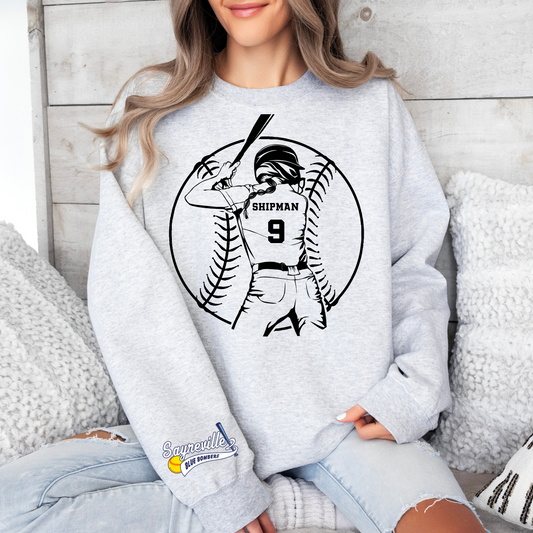 Blue Bombers 022 -Customized Softball Crewneck - (YOUTH & ADULT)