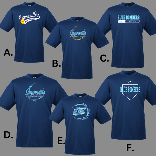 BB  002- ADULT - Unisex Performance T-Shirt (Dri Fit) - NAVY BLUE