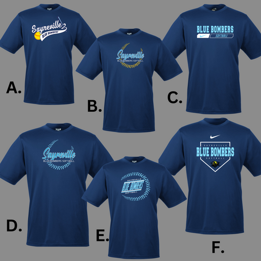 BB 003 - YOUTH - Performance T-Shirt (Dri Fit) - NAVY BLUE