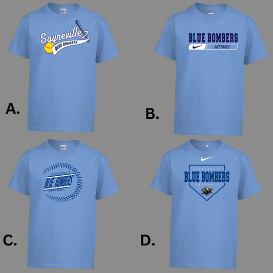 BB 011 - ADULT - Tee Shirt - Cotton/Poly Blend - CAROLINA BLUE