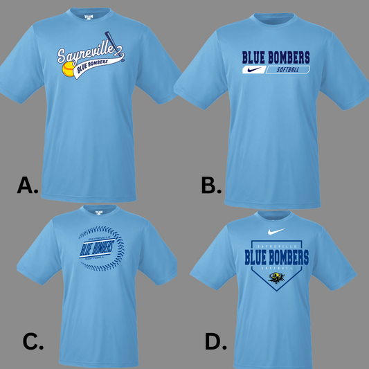 BB 004 - ADULT - Unisex Performance T-Shirt (Dri Fit)- CAROLINA BLUE