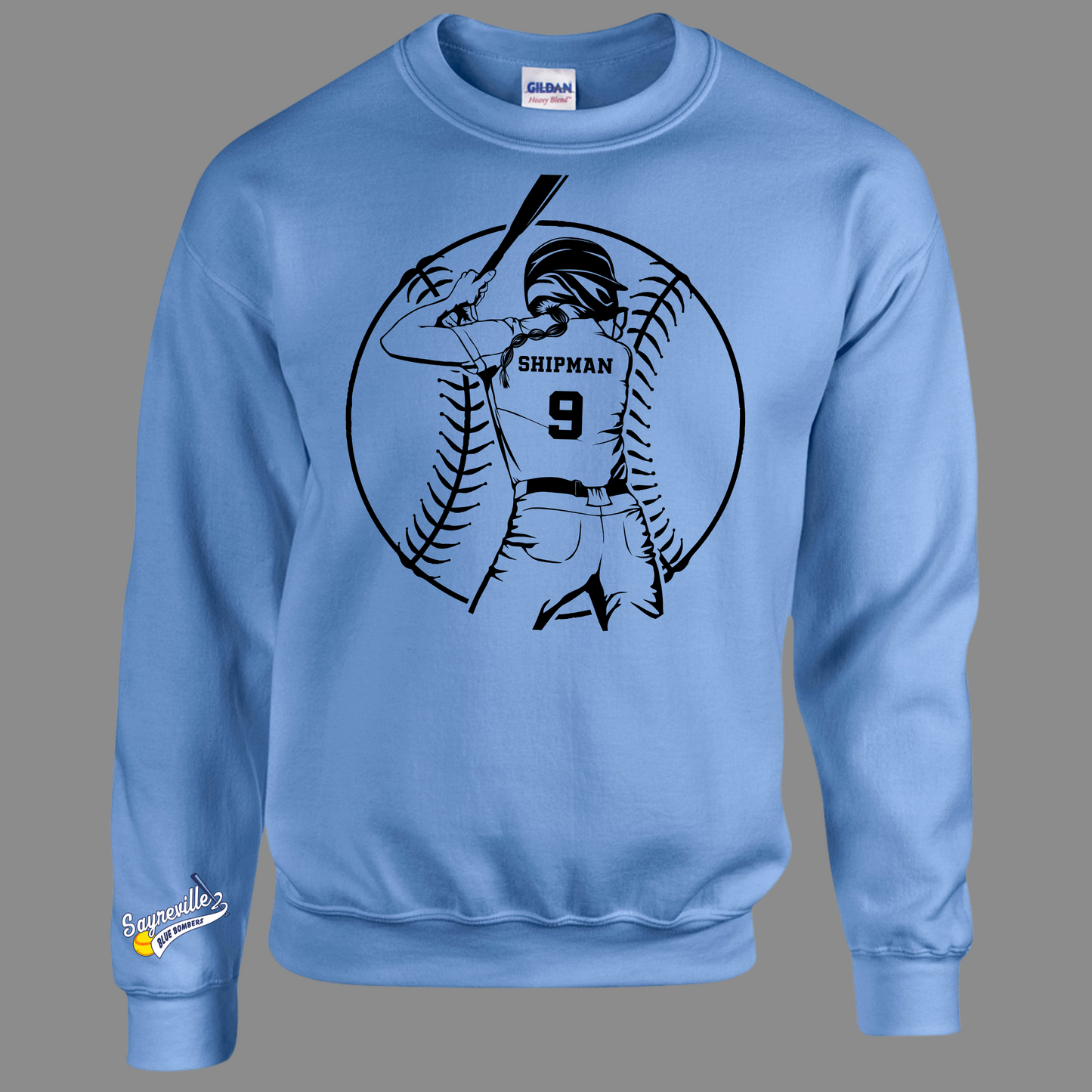 Blue Bombers 022 -Customized Softball Crewneck - (YOUTH & ADULT)