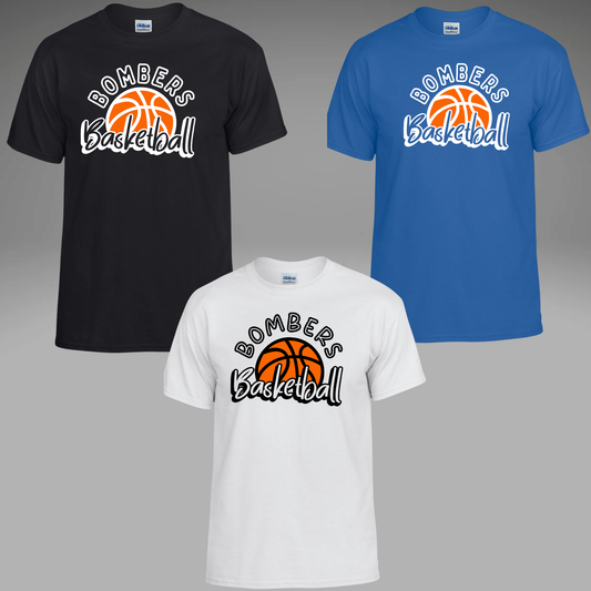 BGB 011 - Bombers Basketball- Tee- Shirt - Crewneck Sweatshirt or Hooded Sweatshirt