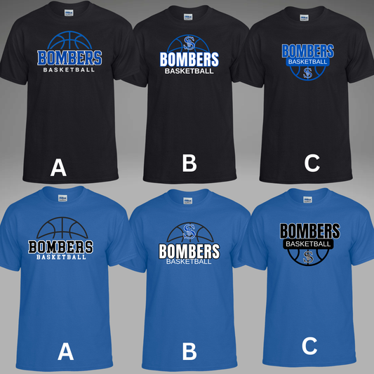 BGB 001 - Sayreville Bombers Girls Basketball - Tee shirt options