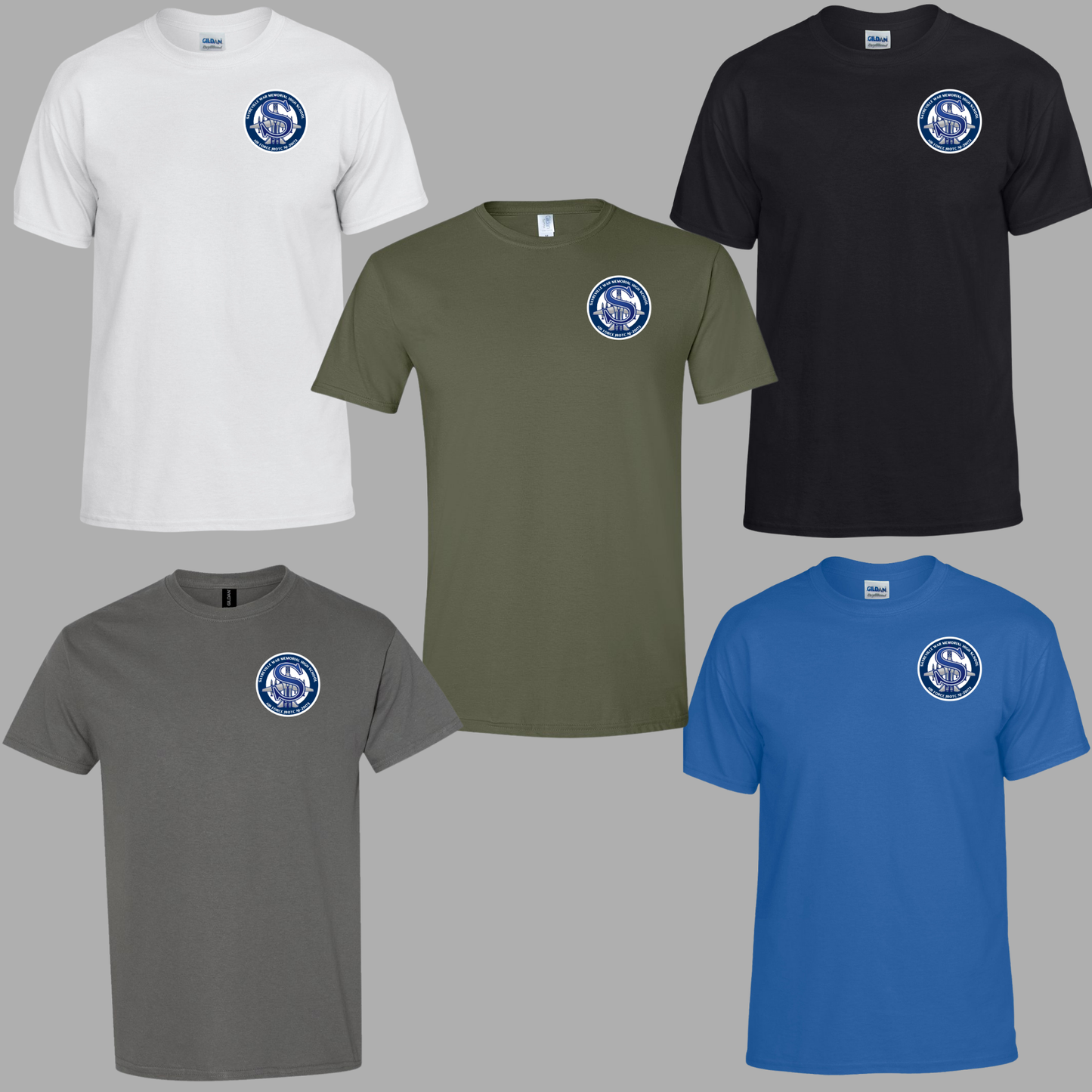 002 - JROTC - Small Pocket size (Royal/White) Design - Tee-shirt - Crewneck or Hooded Sweatshirt