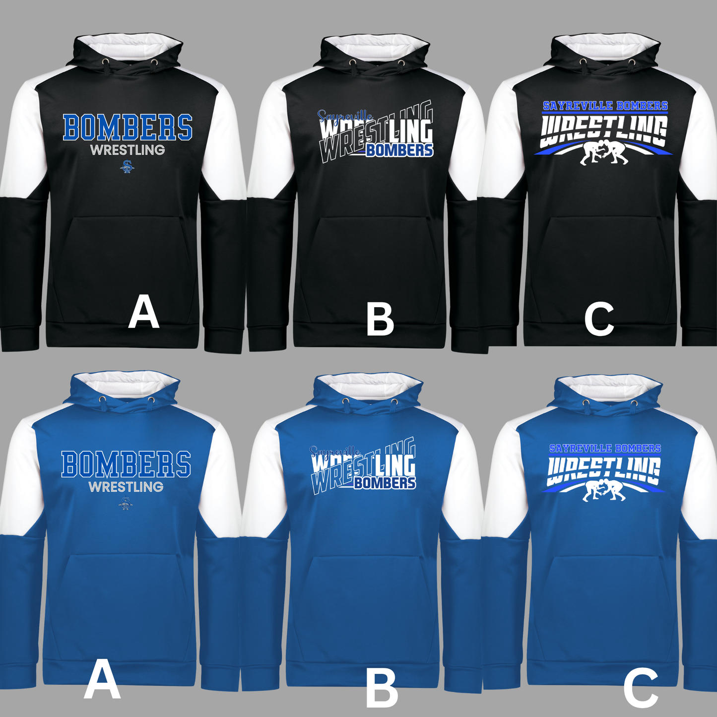 Wrestling 010 -Holloway - two colored -PERFORMANCE Fleece HOODED Sweatshirt