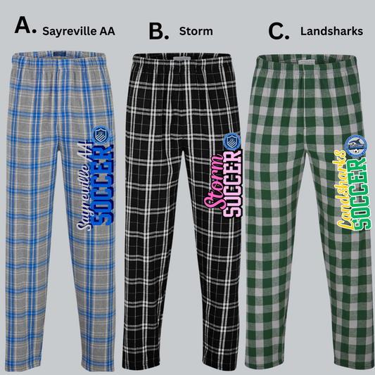 Sayreville AA Soccer 011- Box craft - Flannel PJ Pants