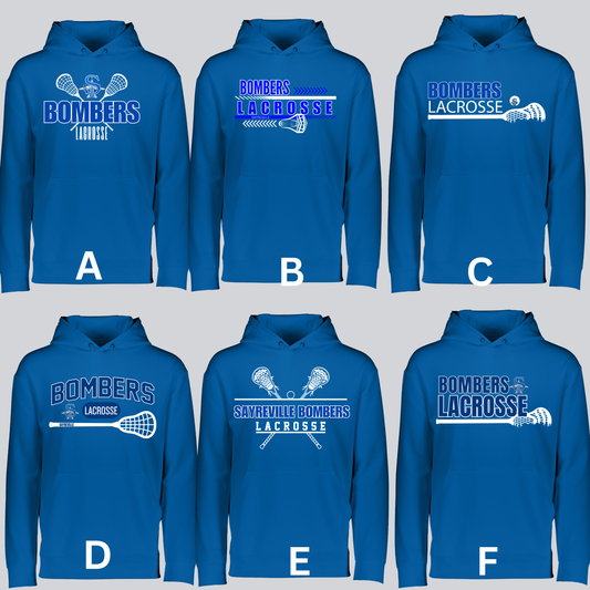 LAX  004 - Performance Dri Fit Fleece Hooded Sweatshirt - Royal Blue