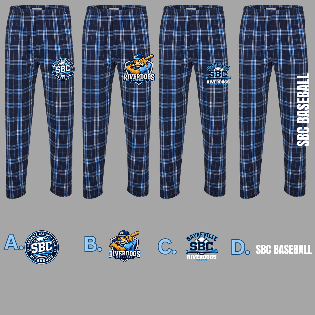 8U Riverdogs - Box craft Flannel PJ Pants with Pockets
