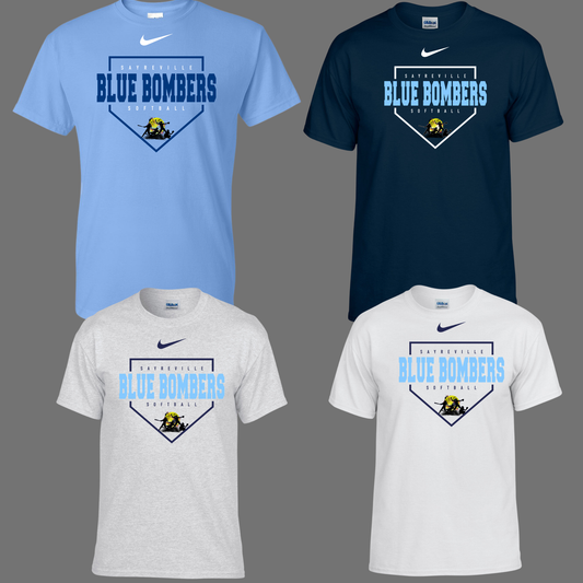 Blue Bombers - Homeplate design - Tee-Shirt