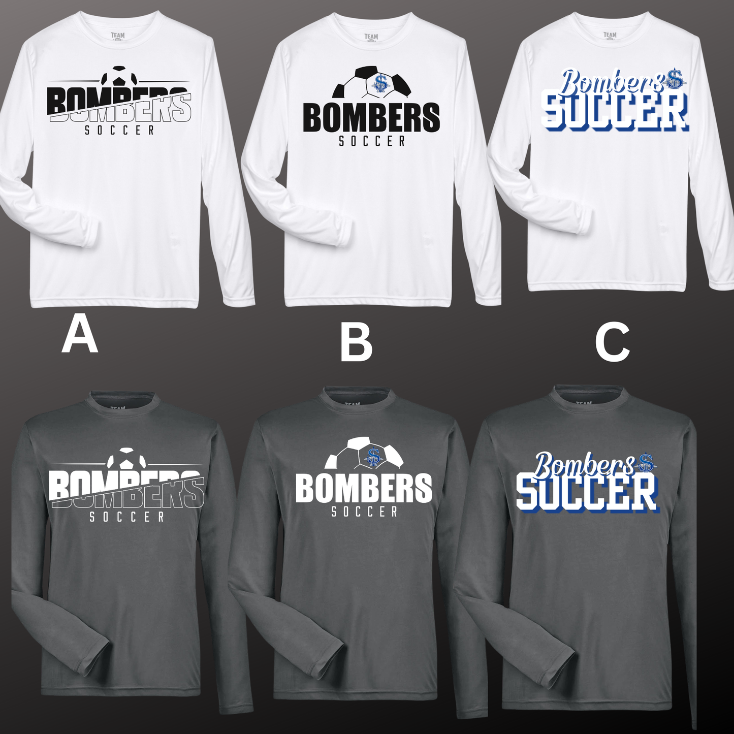 Soccer 008 -Adult & Youth Unisex Performance Long Sleeve Shirt (Dri Fit)