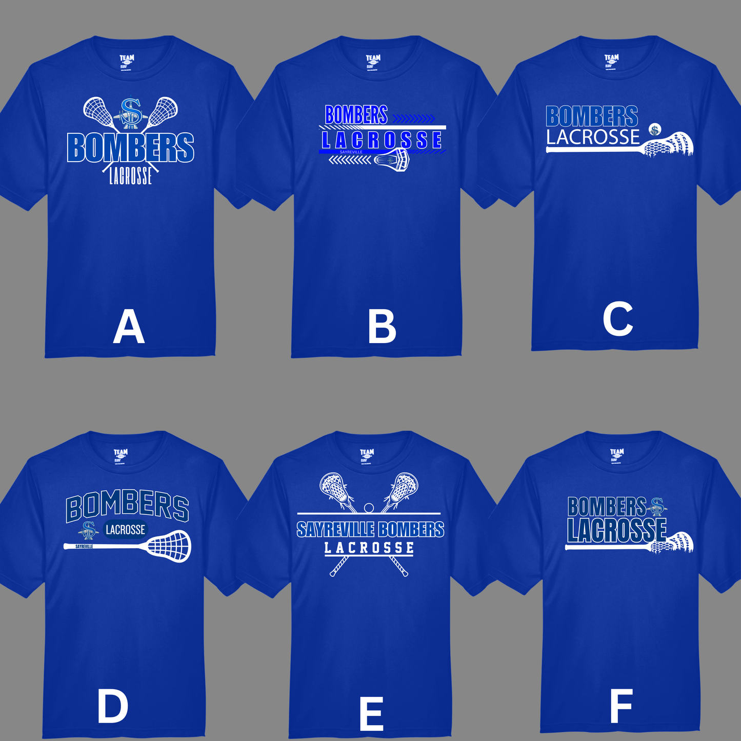 LAX 001 - Team 365 Performance T-Shirt (Dri Fit) - Black, Charcoal Gray or Royal Blue