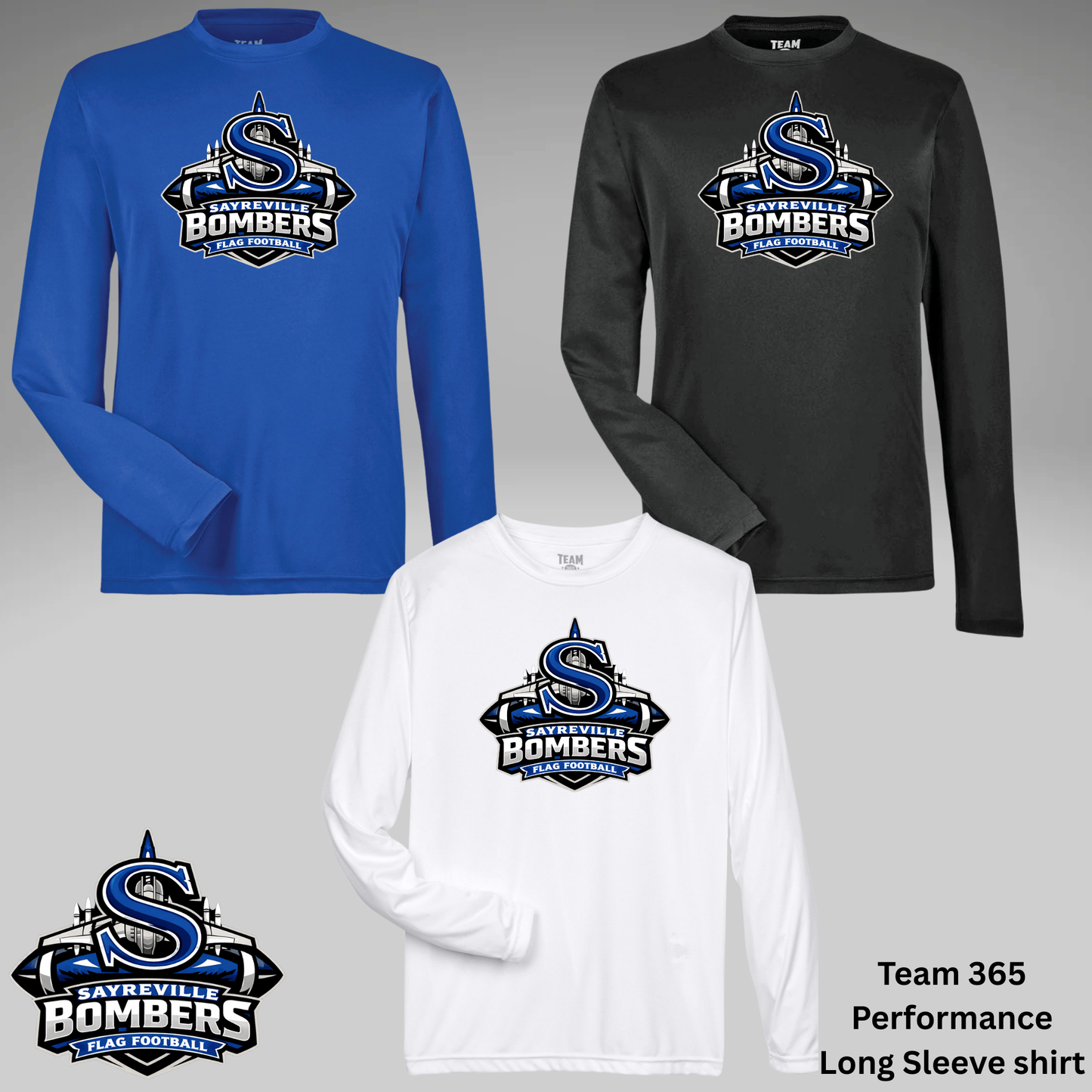 FLAG - Bombers Flag Football - Team 365 Performance Long Sleeve Shirt