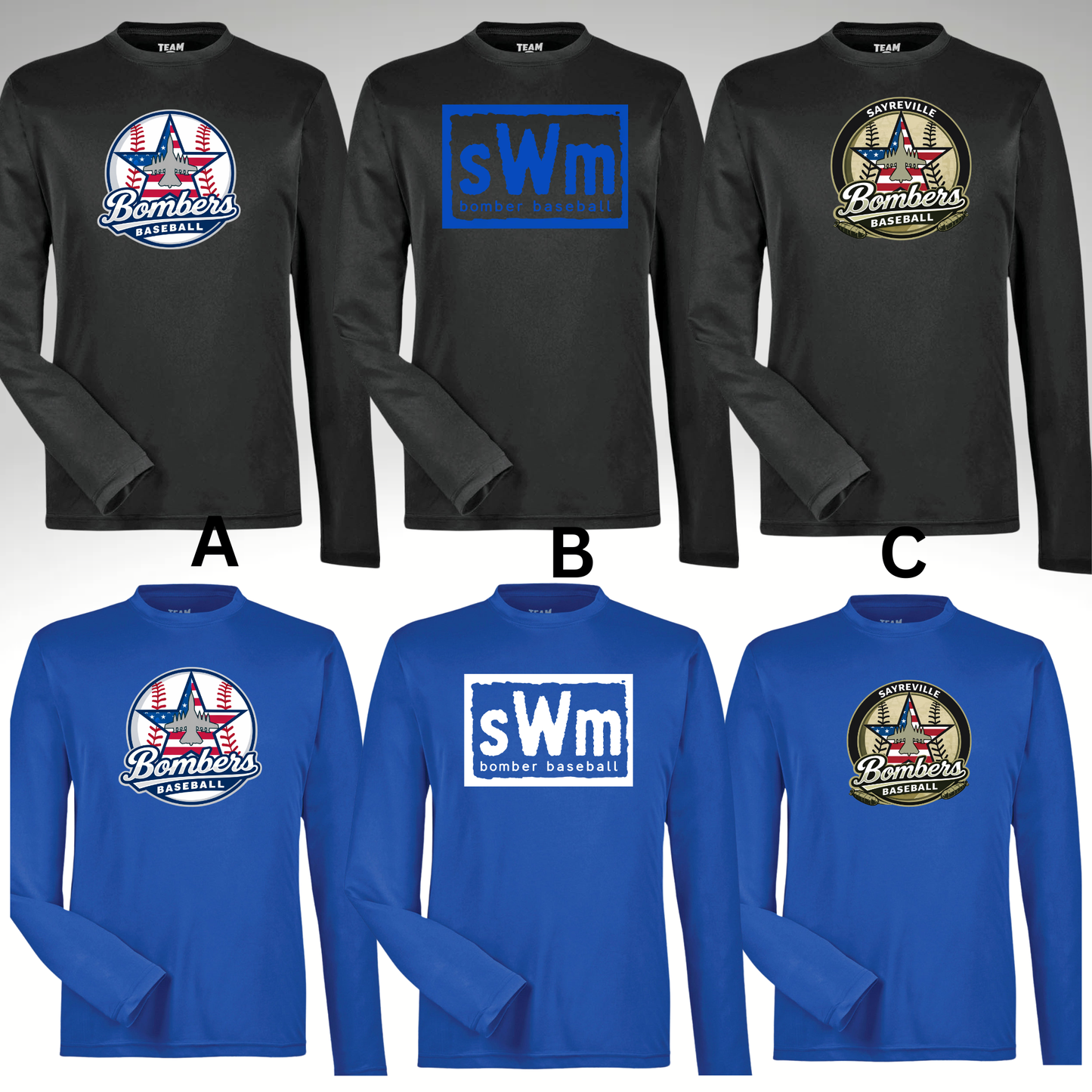 005 -Baseball -Team 365 Unisex Performance Long Sleeve Shirt (Dri Fit)