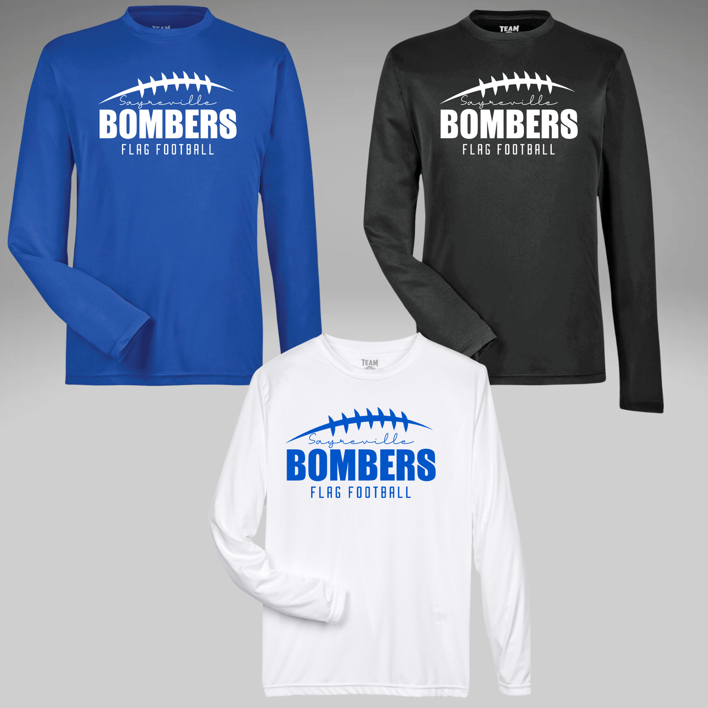 FLAG - Bombers Flag Football (Football) - Team 365 Performance Long Sleeve Shirt