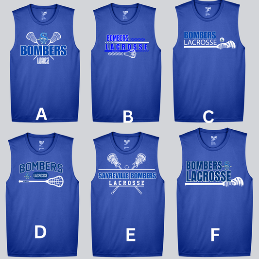 LAX 013 - Men's Performance Tank Top - Dri Fit - Black, Charcoal Gray or Royal Blue