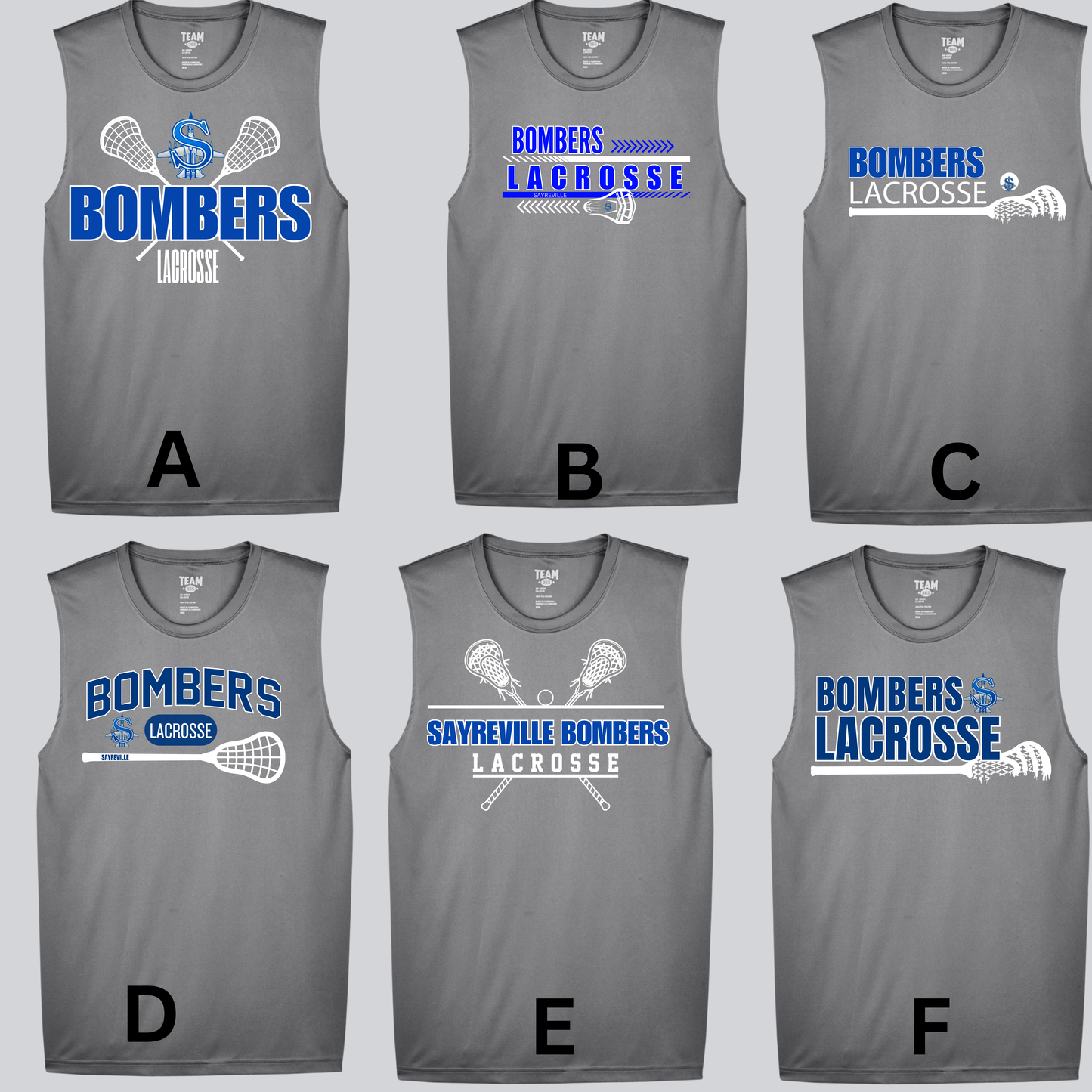 LAX 013 - Men's Performance Tank Top - Dri Fit - Black, Charcoal Gray or Royal Blue