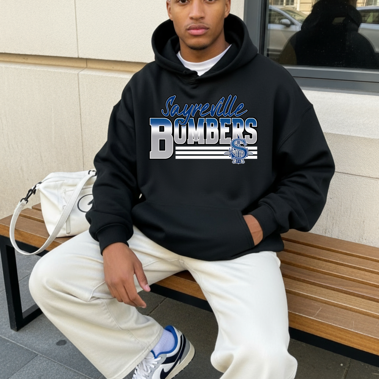 Wrestling 018 - SAYREVILLE BOMBERS design - Tee- Shirt - Crewneck Sweatshirt or Hooded Sweatshirt