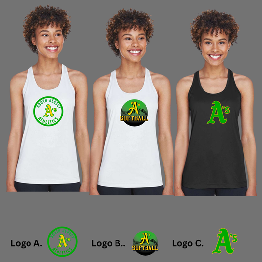South Jersey A's Softball 010 -Women's Performance Tank tops