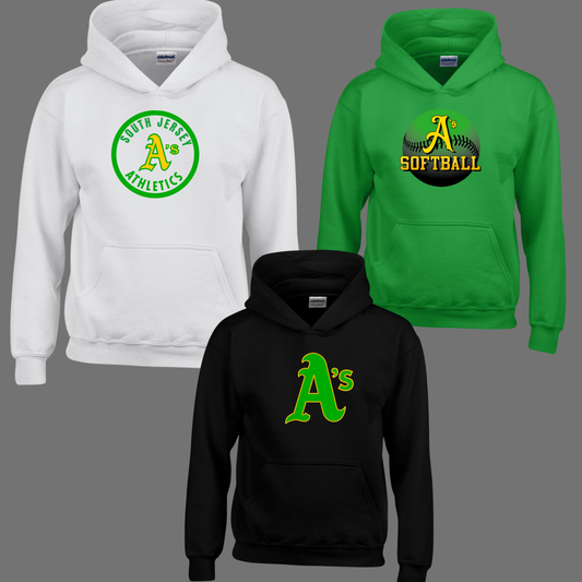 South Jersey A's Softball 002 - Soft Style Fleece - HOODED Sweatshirt