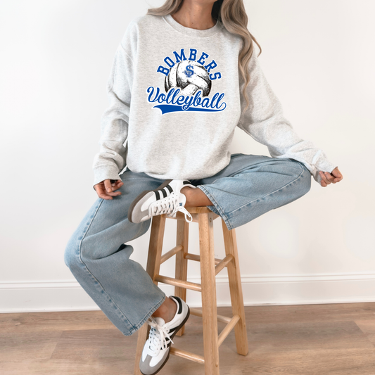 Volleyball 024-BOMBERS Volleyball- Fleece Crewneck Sweatshirt