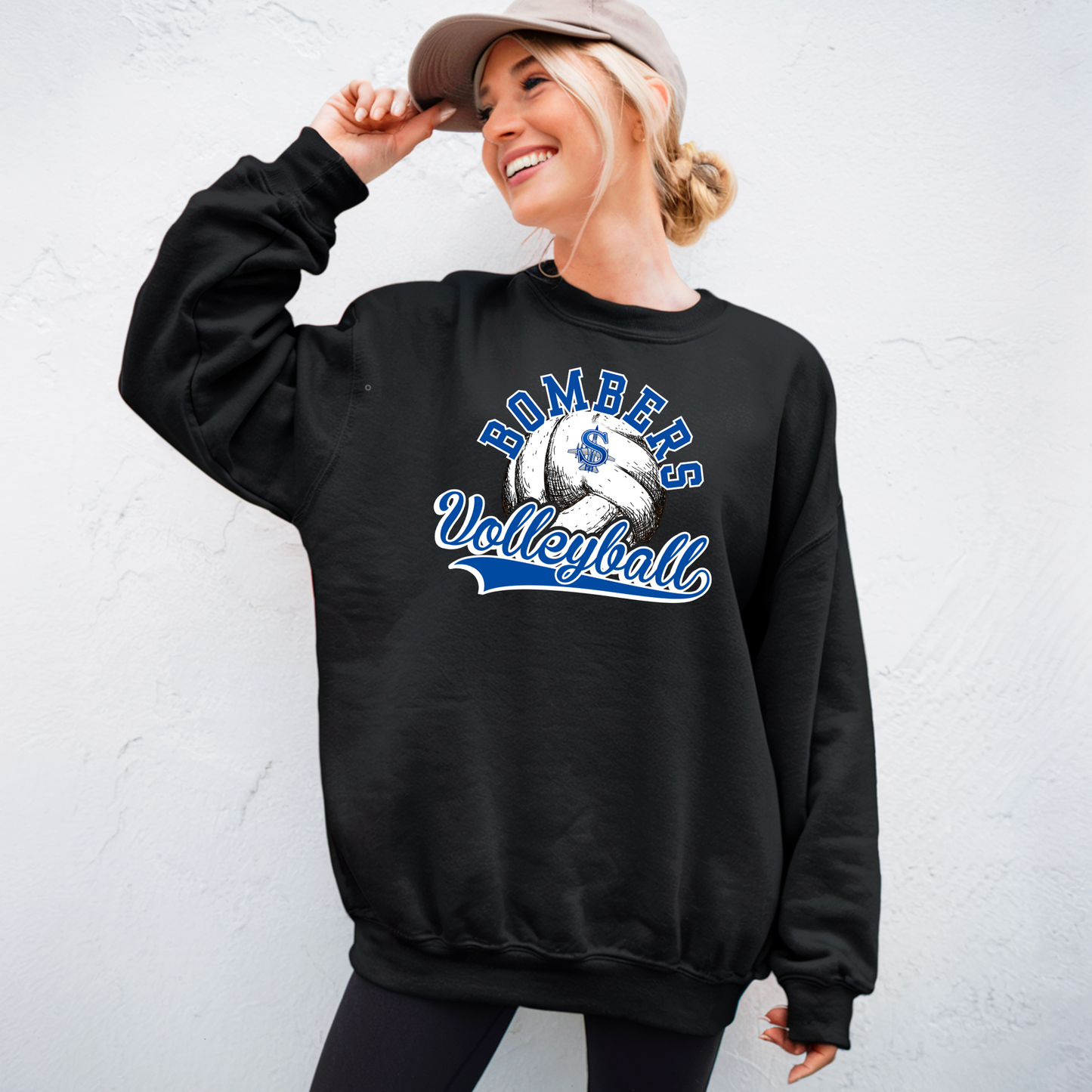 Volleyball 024-BOMBERS Volleyball- Fleece Crewneck Sweatshirt