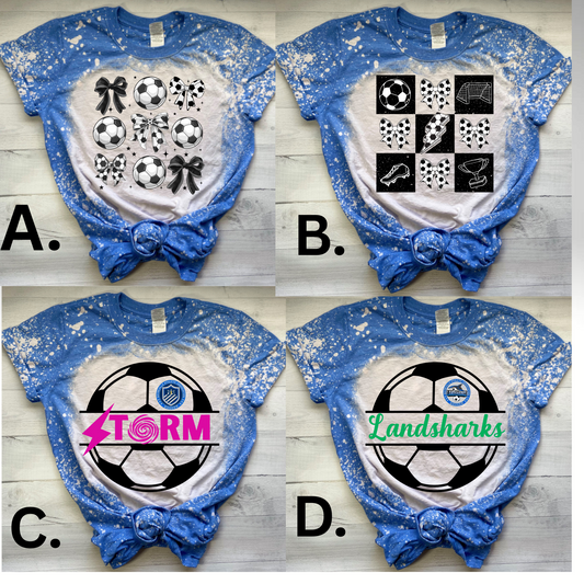 Sayreville AA Soccer 034 - Bleached Customized Soccer Tee-shirt