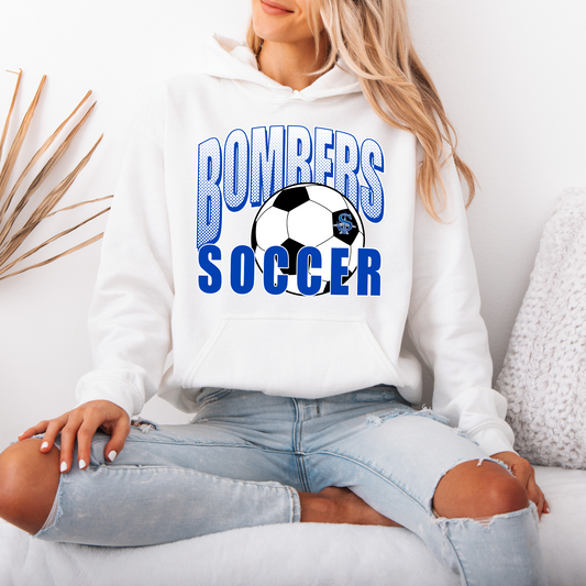 Soccer 014 -BOMBERS SOCCER Soccerball -Fleece Hooded Sweatshirt