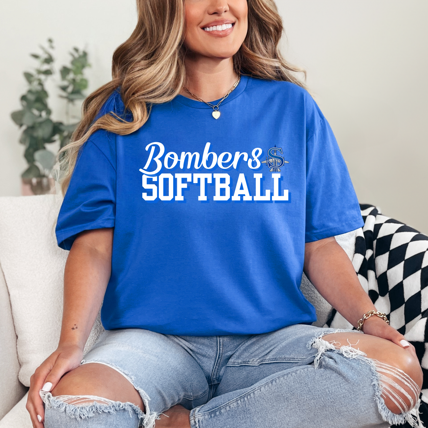 Softball 023 - Sayreville Softball (script) - Crewneck Sweatshirt or Hooded Sweatshirt or Tee Shirt