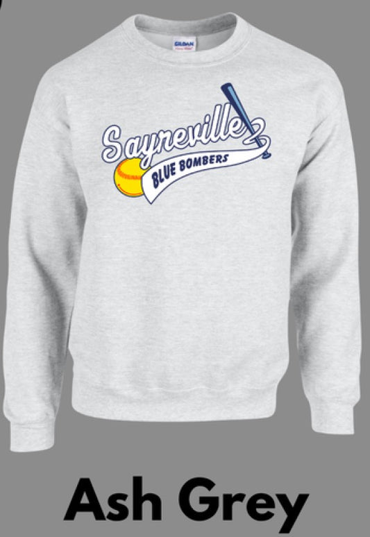 Adult & Youth - Cotton/Poly Blend Crew Neck Sweatshirt -ASH GREY