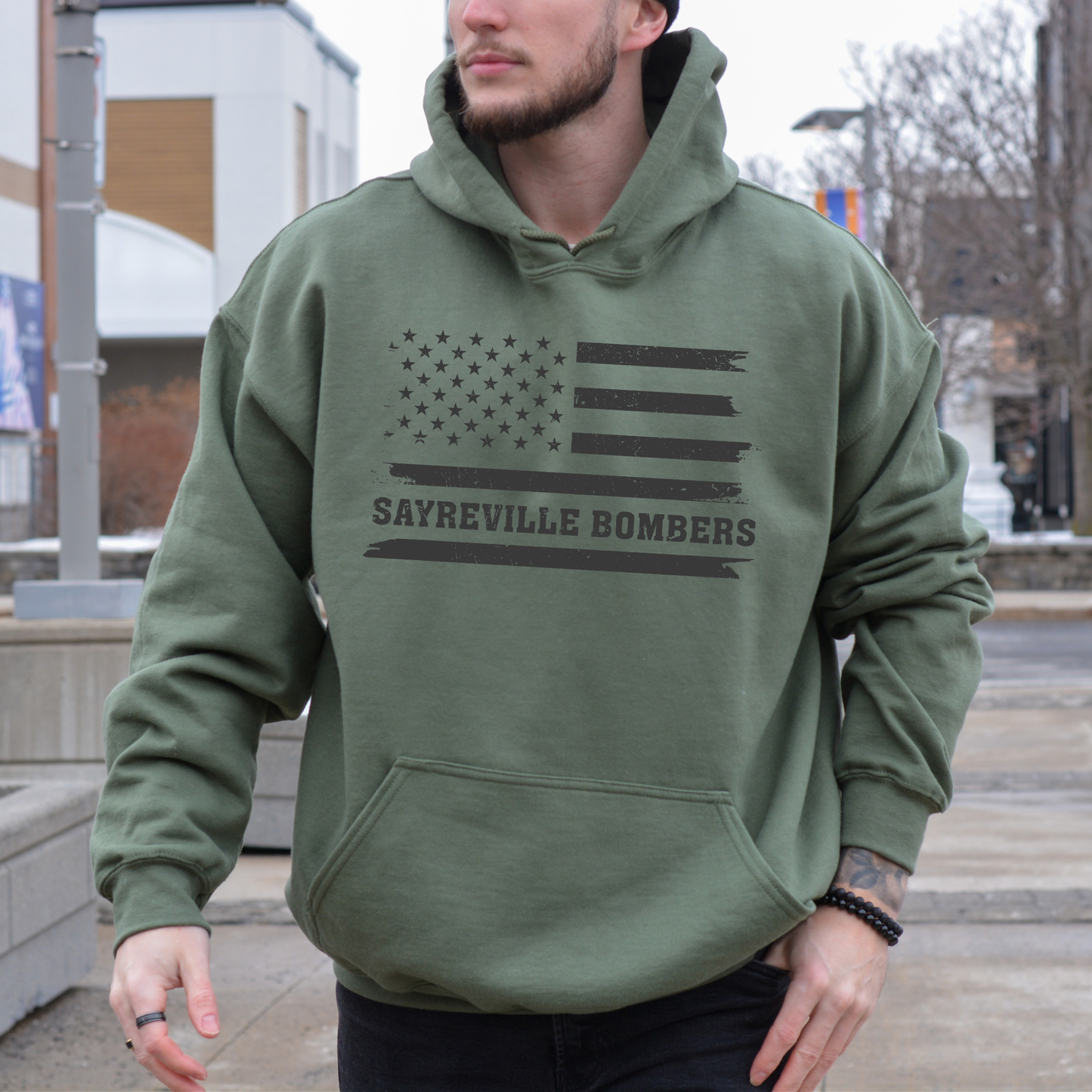 BBB - 010 - Sayreville Bombers - Flag - Tee-Shirt, Crewneck Sweatshirt or Hooded Sweatshirt