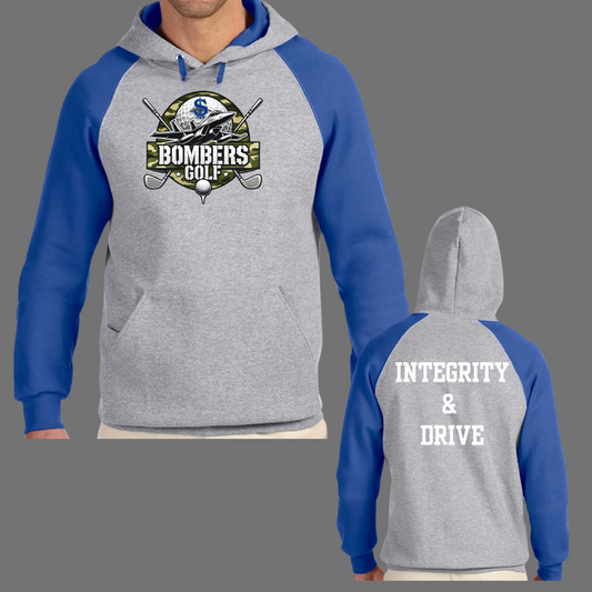 SBG  07 - Jerzee Adult Nu Blend Color Block Raglan Pullover Hooded Sweatshirt