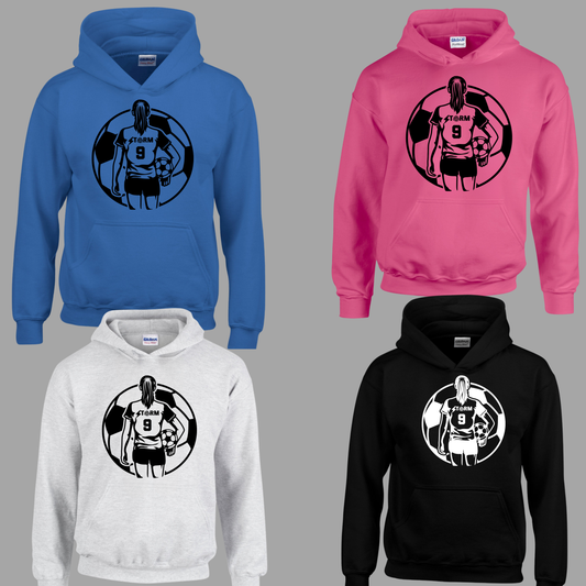 Sayreville AA Soccer Storm 027 - Storm CUSTOMIZED HOODED Sweatshirt