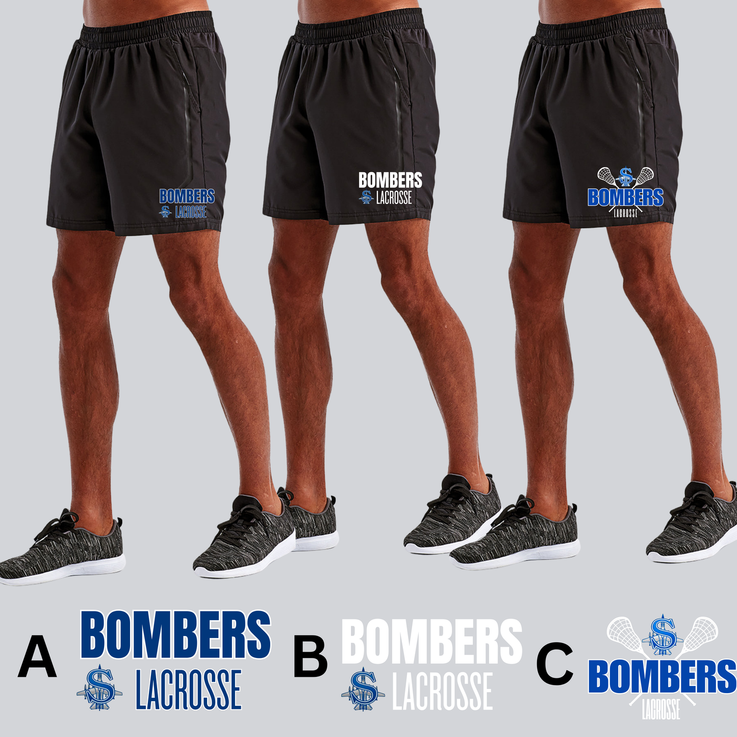 LAX 032 -Tri Dri Men's Training Shorts - Black